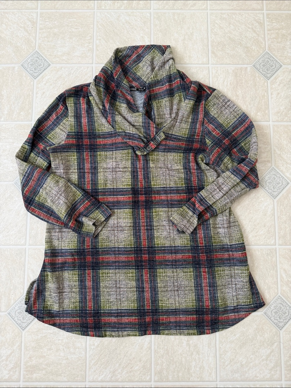 Links Plaid Top